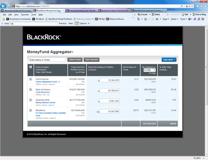 Money Fund Aggregator