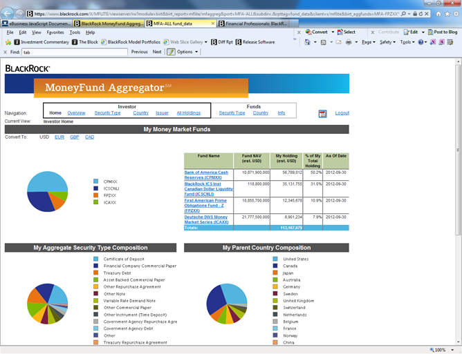 Money Fund Aggregator